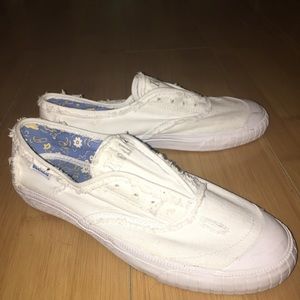 White Slip-on Keds